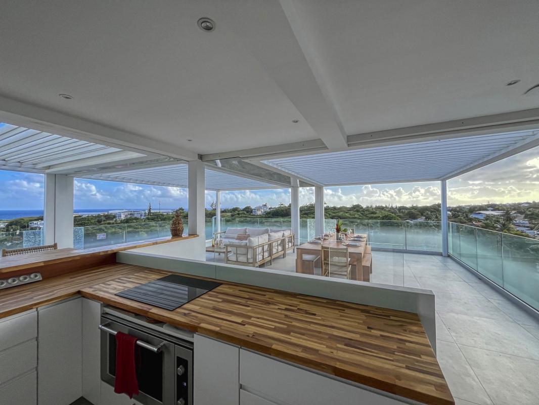 33. Location villa piscine roof top vue mer Saint François Guadeloupe-Roof Top
